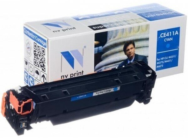 CE411A NV Print совместимый голубой тонер-картридж для HP Color LaserJet Pro M351/ M375/ M451/ M475