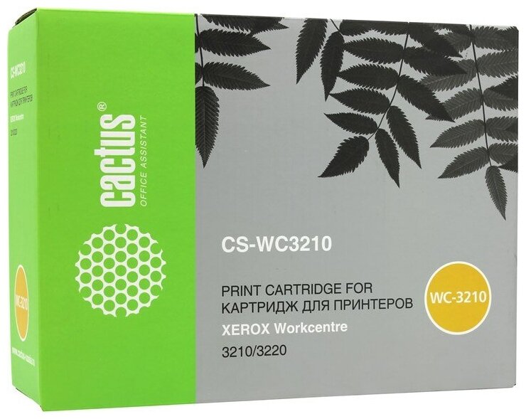 Картридж Cactus CS-WC3210, черный, 2000 страниц, совместимый для Xerox WorkCentre 3210/3220