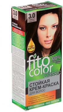 Стойкая крем-краска для волос Fito Косметик серии "Fitocolor", тон 3.0 темный каштан 115мл - фотография № 18