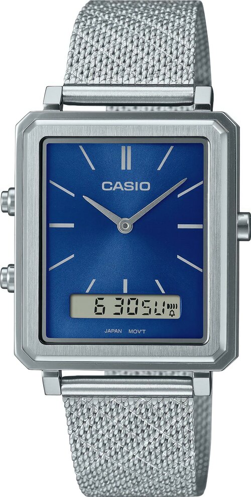 Наручные часы CASIO Standard MTP-B205M-2E, серебряный, черный