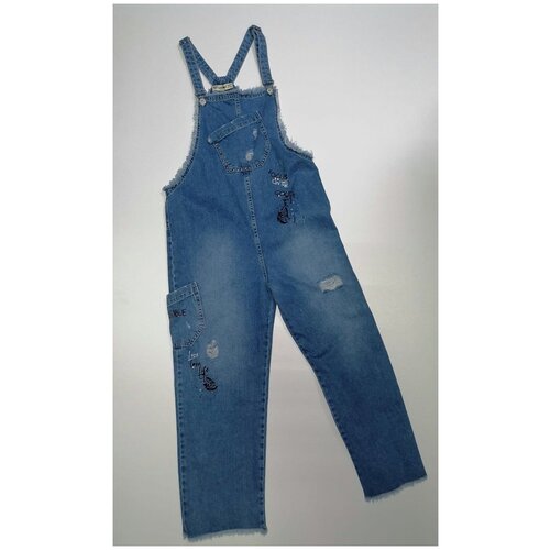 фото Комбинезон джинсовый для девочки 164 рост турция