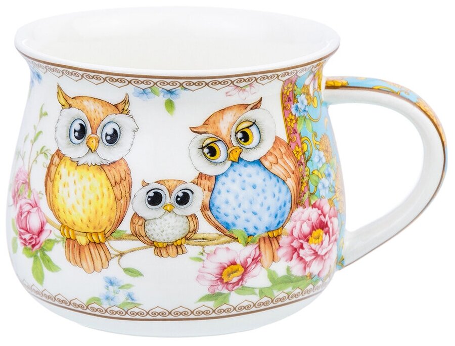 фото Кружка 250 мл 11х8,5х7 см Elan Gallery Совушки