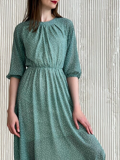 Платье размер L, зеленый