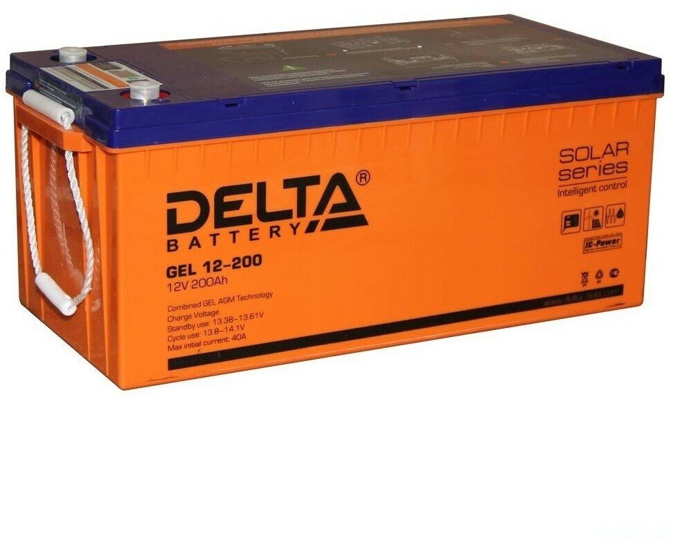 Аккумуляторная батарея DELTA Battery GEL 12-200 12В 200 А·ч