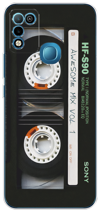 Силиконовый чехол "Кассета" на Infinix HOT 11 Play / Инфиникс Хот 11 Плей