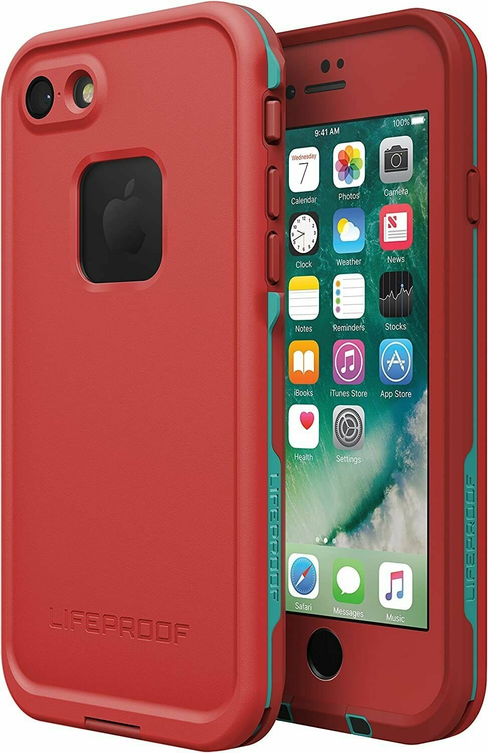 Чехол для iPhone 7, 8, SE 2020, SE 2022 LifeProof FRE водонепроницаемый ударопрочный красный