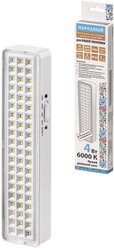 Светильник светодиодный аккумуляторный СБА 60 LED, DC, Li-ion 3,7 В 1,5 А*ч, 3-5 ч,пластик, Народный