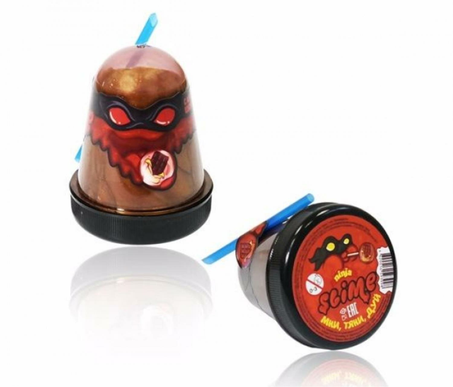SLIME "NINJA", С АРОМАТОМ ШОКОЛАДА 130 Г. в кор.40шт Волшебный мир - фото №19