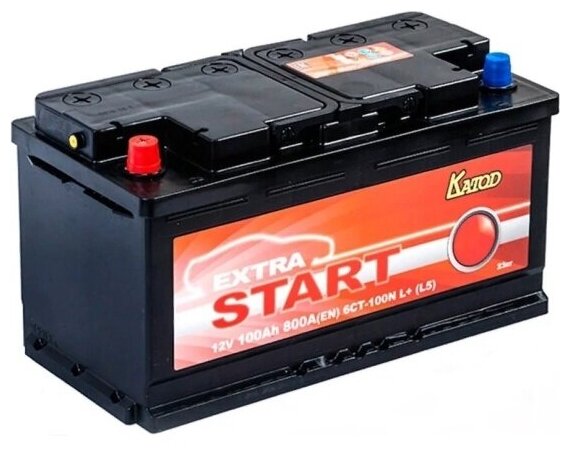 Аккумулятор Extra Start 6СТ-100N L+ (L5), 353x175x190, прямая полярность, 100 Ач