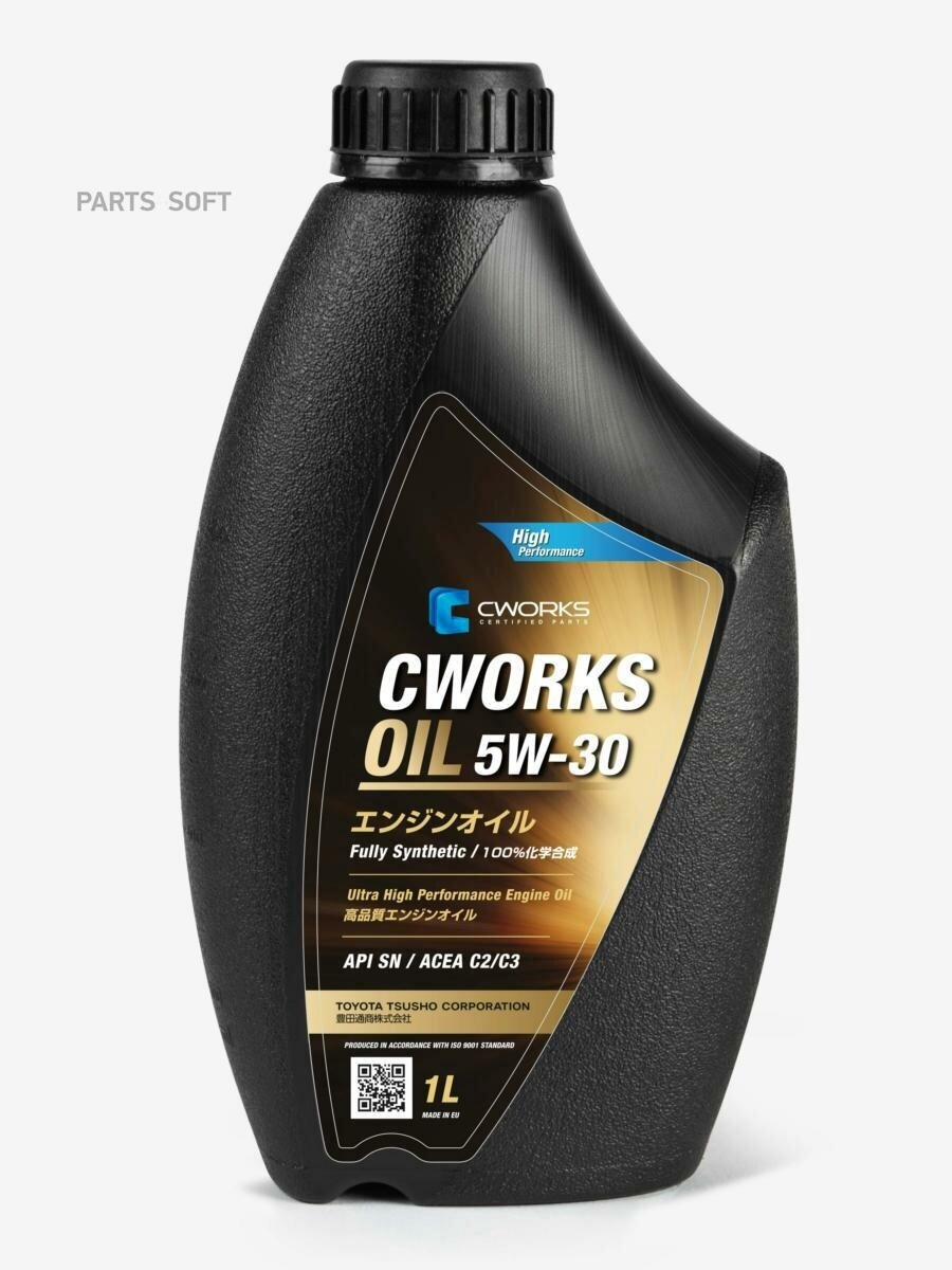 Cworks oil 5w30 (1l)_масло мотор! синт\acea c2/c3, api sn, bmw ll04, mb 229.31/229.51, vw 50500/50501