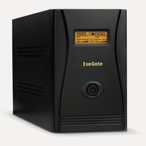 Изображение товара ИБП ExeGate SpecialPro Smart LLB-1000. LCD. AVR. C13. RJ. USB 1000VA/650W, LCD, AVR, 6*IEC-C13, RJ45/11, черный