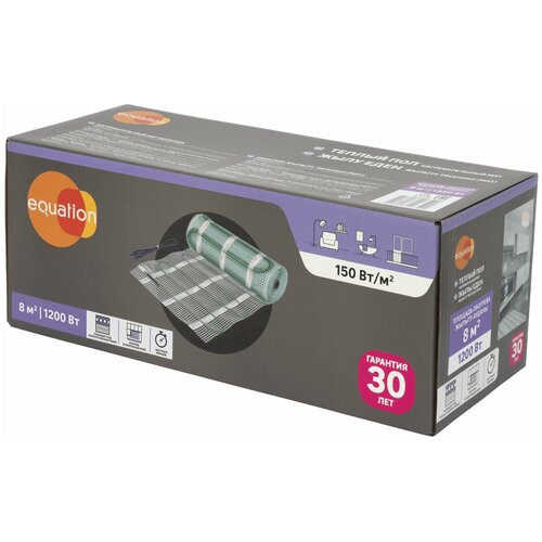 EQUATION Нагревательный мат для тёплого пола Equation 8 м 1200 Вт 7625₽