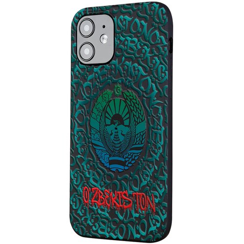 Силиконовый чехол Mcover для Apple iPhone 12 Pro с рисунком Ozbekiston graffity силиконовый чехол mcover для oneplus 10 pro с рисунком ozbekiston graffity