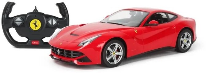 Машинка на радиоуправлении Rastar Ferrari F12 Berlinetta (арт.49100), 1:14, 32см, двери НЕ открываются. Красная