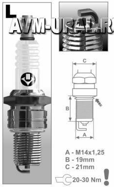 BRISK L17C Свечи BRISK Super L17С медн. электрод 3302 дв.406 (4шт) Чехия