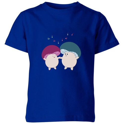 Футболка Us Basic, размер 4, синий мужская футболка танцующие грибы танцы mushroom l синий