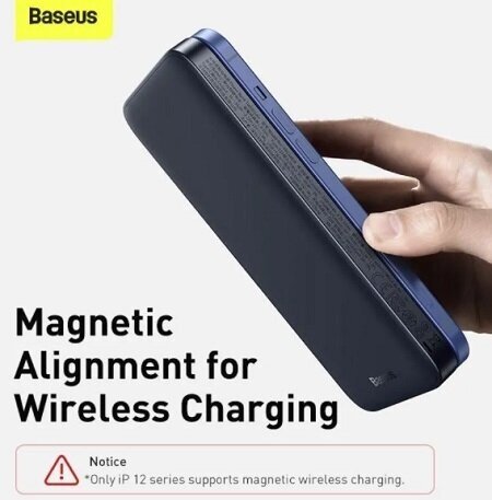 Внешний аккумулятор Baseus Power Bank Magnetic Wireless Quick Charging 10000mAh 20W White PPMT-02 - фото №9