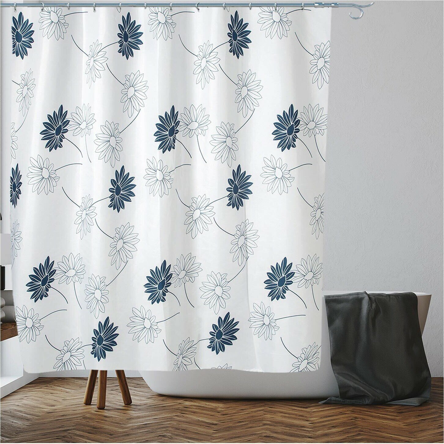 Шторка для ванной PERFECTO LINEA Harmony 36-118015 180x180 см цветы