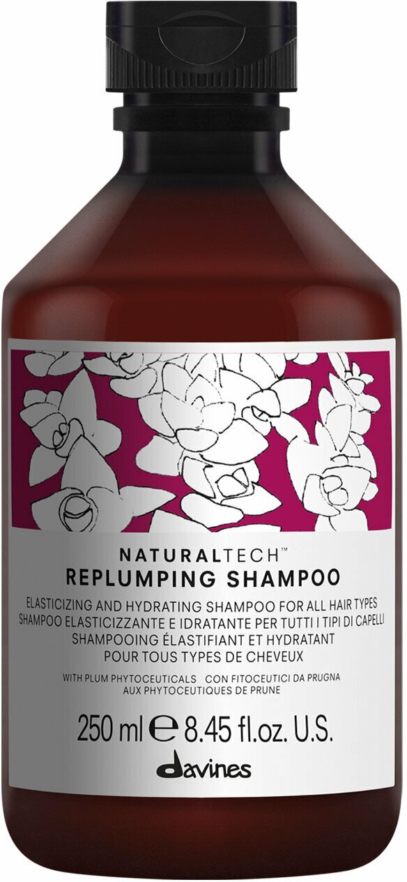 Davines Natural Tech Replumping Shampoo Уплотняющий шампунь, 250 мл