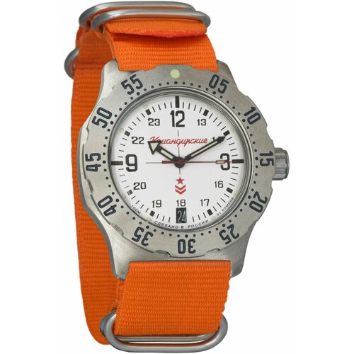 Наручные часы Восток Командирские, оранжевый наручные часы восток командирские механические с автоподзаводом командирские 650546 orange оранжевый