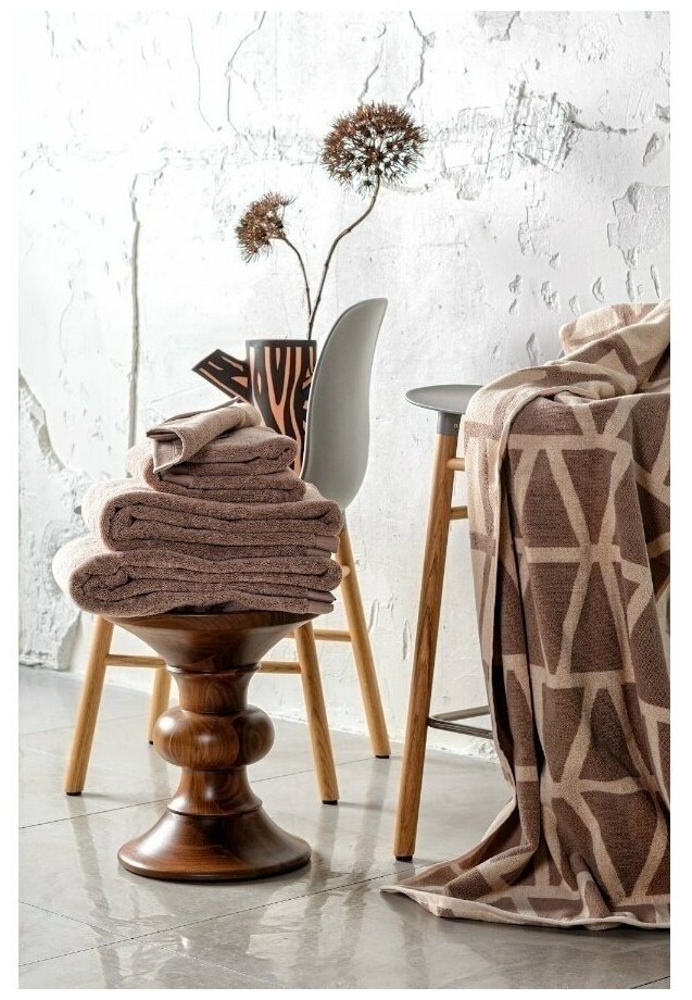 Полотенце для рук коричневого цвета essential, 50х90 см Tkano - фото №9