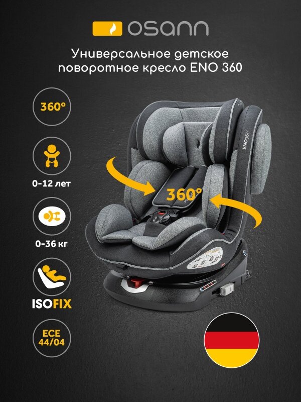 Детское автокресло Osann Eno360 SL Universe Grey