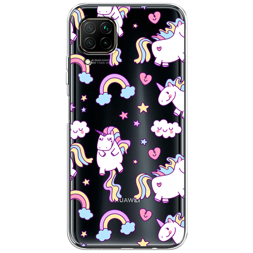 Силиконовый чехол на Huawei Nova 7i / Хуавей Нова 7i Sweet unicorns dreams, прозрачный силиконовый чехол на huawei nova 7i хуавей нова 7i крик