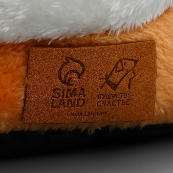 Лежанка для животных Кошка, 35х36 см, оранжевый цвет Пушистое счастье 9606257 . - фотография № 4