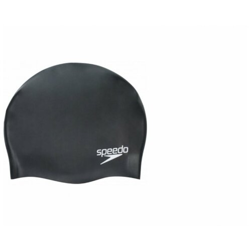 фото Шапочка для плавания детская speedo plain moulded silicone cap junior (черный) 8-709900001/0001