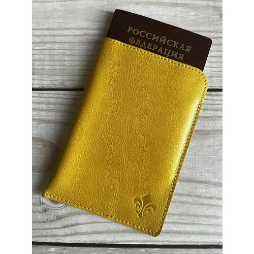 Обложка-карман для паспорта , желтый