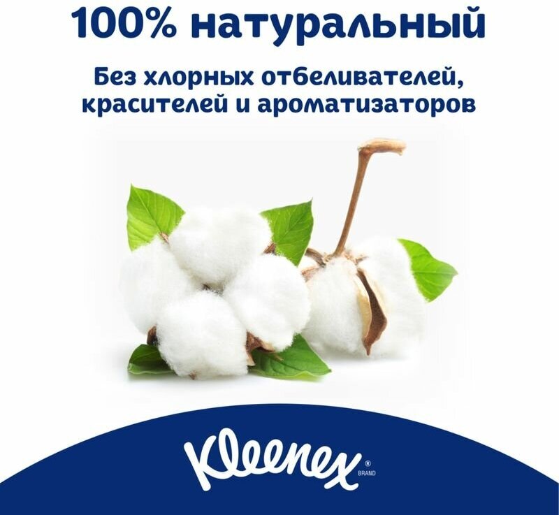 Трехслойная туалетная бумага Kleenex Naturalcare, 8 рулонов - фото №7