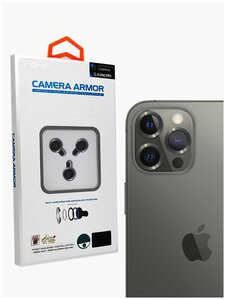 Фото Сапфировое защитное стекло на линзы камеры Sapphire Camera Armor для iPhone 12 Pro, графит