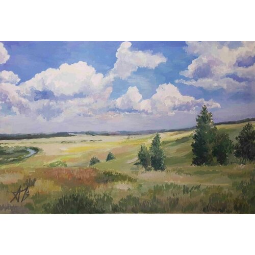 Авторская картина гуашью