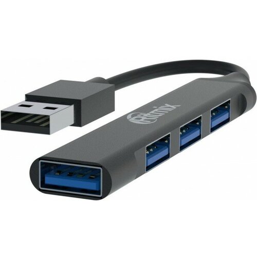 USB-концентратор Ritmix CR-4400 3 гнезда цвет черный 60400₽