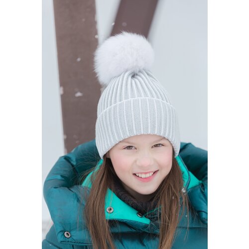 фото Шапка бини artel, размер 54, белый, серебряный