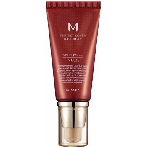 Тональный BB крем MISSHA М Perfect Cover Идеальное покрытие SPF42/PA+++ тон 23, 50 мл missha bb крем m perfect cover rx spf 42 50 мл оттенок 25 warm beige