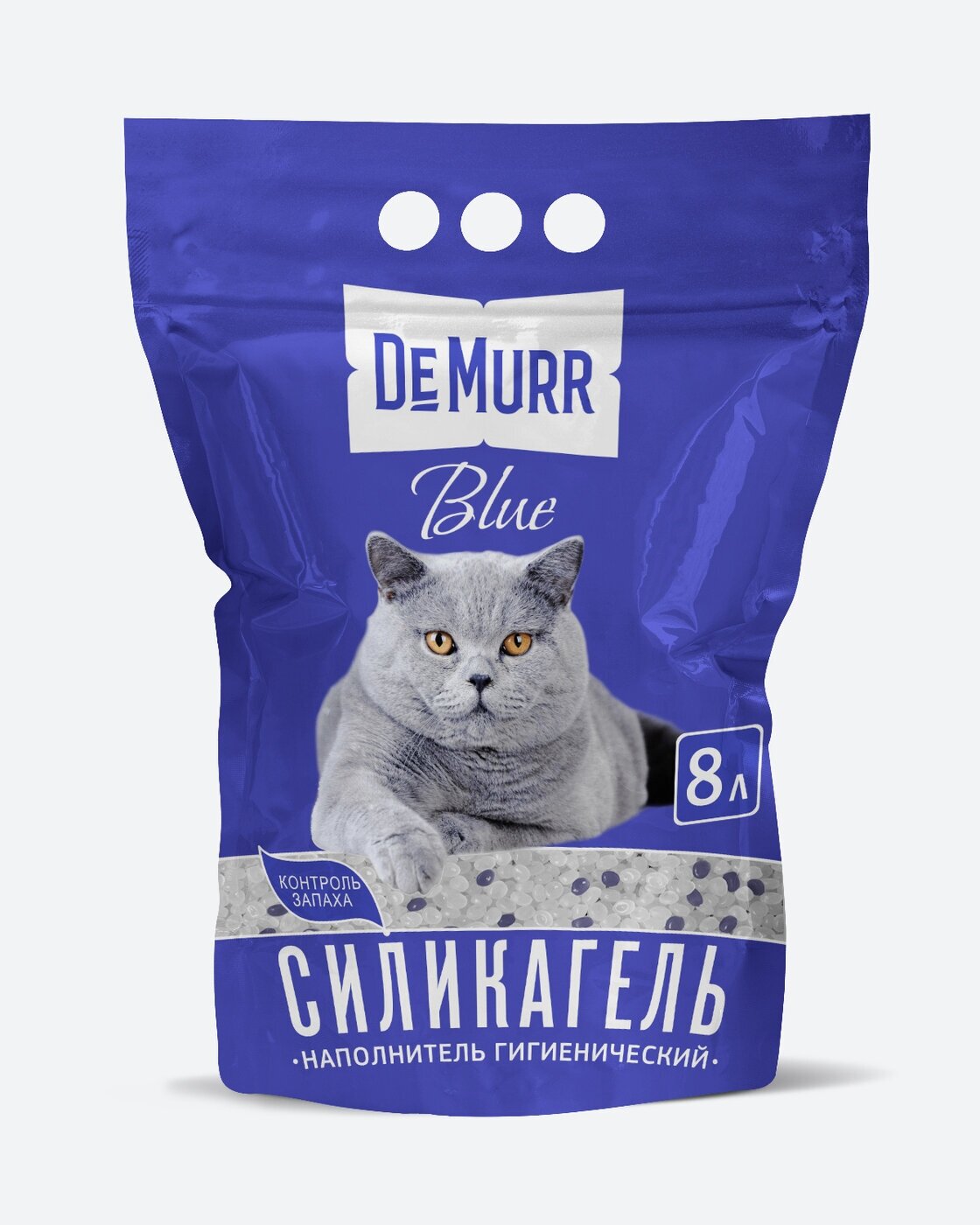 Силикагелевый наполнитель для кошек DeMurr Blue 8л - фотография № 1