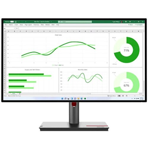 монитор 27 nec ea271q 2560x1440 6 мс 350 кд м2 1000 1 7000 1 178 178 s wh pls 16 9 dvi hdmi dp dp out usb has 150mm swiv tilt pivot human Монитор Lenovo ThinkVision P27q-30 27 Black