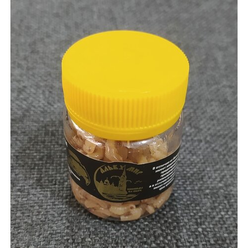 фото Белковая рыболовная насадка альбумир. белковый опарыш для рыбалки 100 штук 2 банки