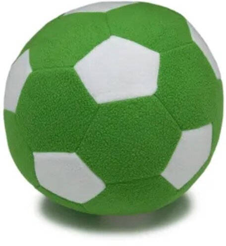 Мягкая игрушка Футбольный мяч-антистресс / Плюшевый мяч детский / зеленый с белым / диаметр/ 22 см