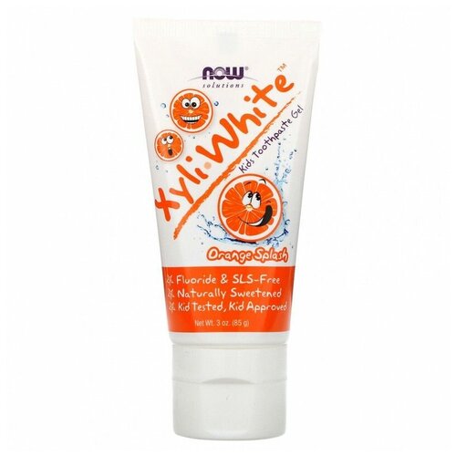 Зубная гель паста Now Foods Xyli White для детей Апельсиновый всплеск 85 гр.