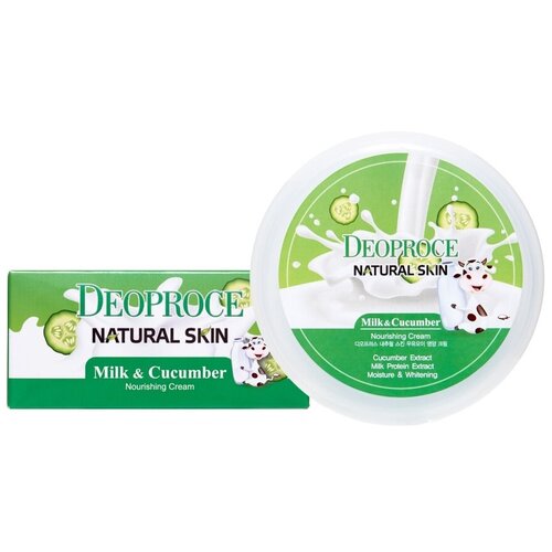 Крем питательный с экстрактом огурца Deoproce Natural Skin Nourishing Cream Milk Cucumber deoproce крем для лица с экстрактом огурца natural skin nourishing cream milk cucumber 100г 2 штуки