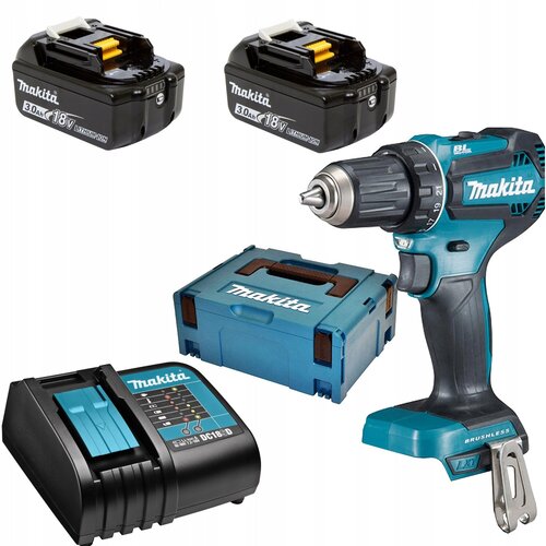 Аккумуляторная дрель-шуруповерт Makita 18 В 1900 обмин с АКБ 2х5 Ah и ЗУ в кейсе DDF485RTJ 4607200₽