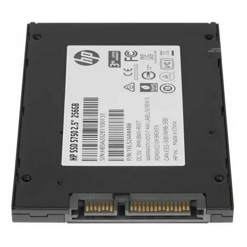 256 ГБ 25 SATA накопитель HP S750 16L52AAABB 272000₽