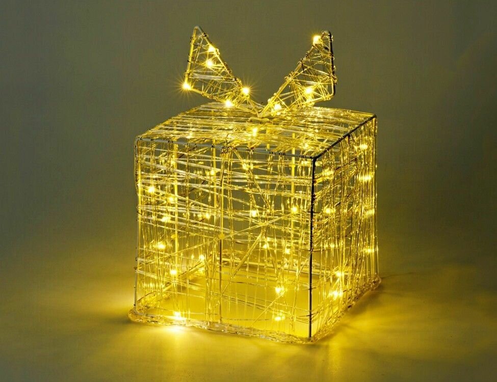 Светящееся украшение чудо В коробочке, 30 тёплых белых микро LED-огней, 15 см, таймер, батарейки, Koopman International AX8106550