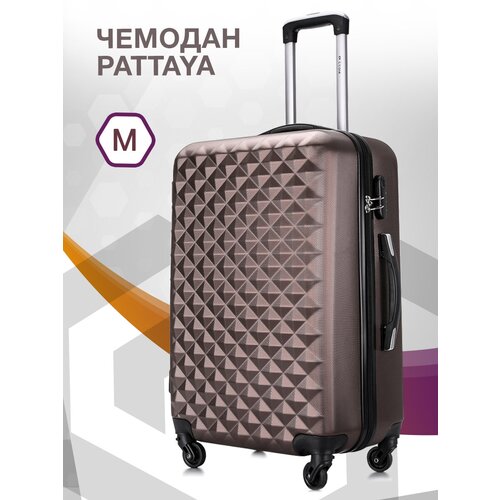 Чемодан-самокат L'case Phatthaya Ch0619, 74 л, размер M, коричневый