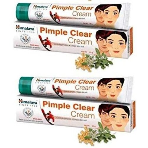 Крем от прыщей и угревой сыпи Хималая (Pimple Clear cream Himalaya), 2х20 гр. himalaya herbals крем для тела himalays herbals экстрапитательный олива 150мл 3 шт