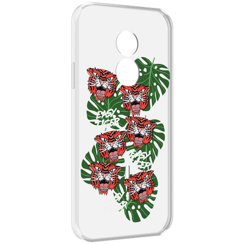 Чехол MyPads красные-тигры для Doogee S51 задняя-панель-накладка-бампер