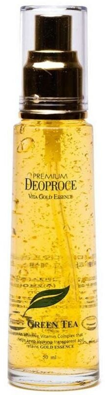 DEOPROCE PREMIUM VITA GOLD ESSENCE Эссенция для лица с экстрактом зеленого чая и золотом 50мл