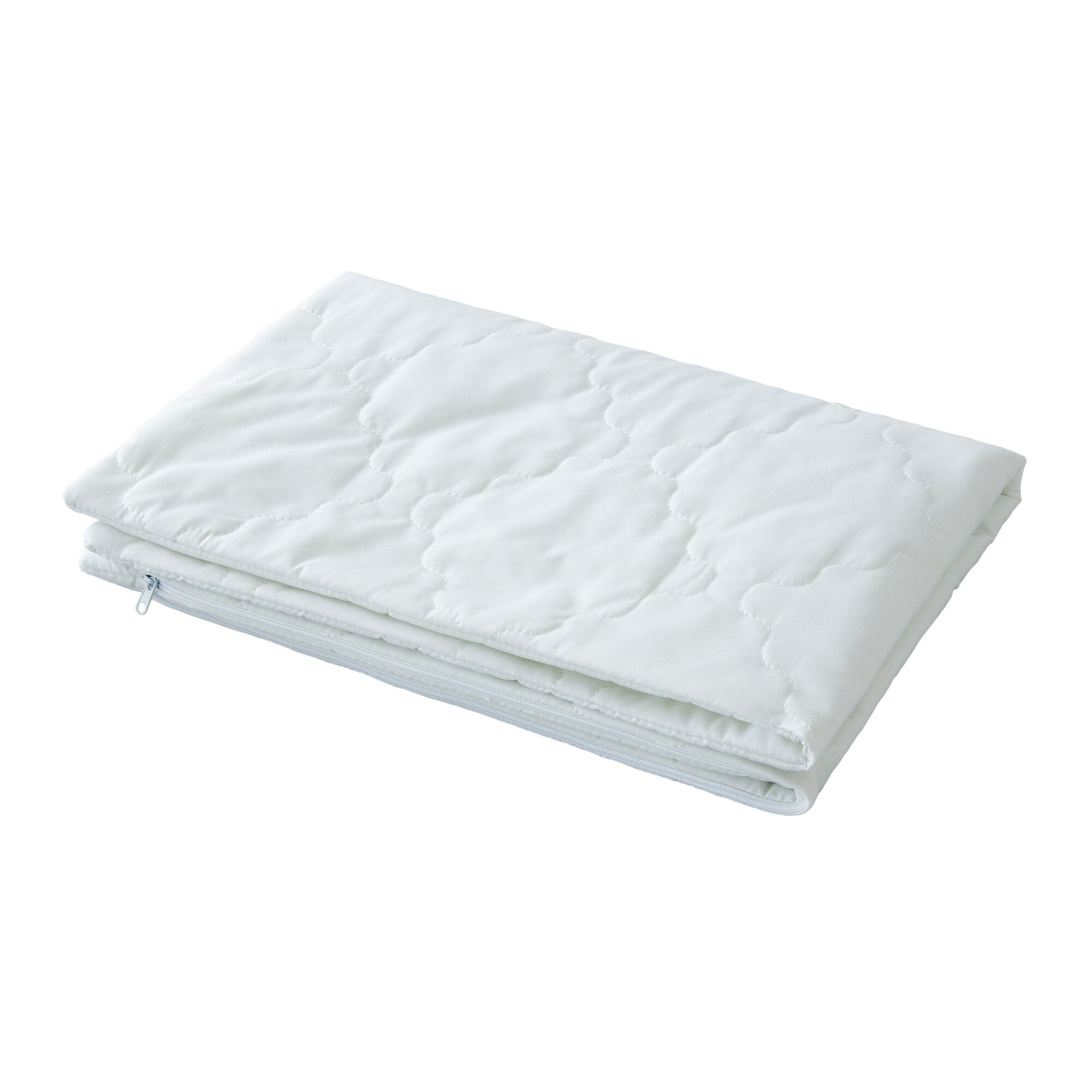 Чехол сменный для подушки Самойловский текстиль 70x70 стеганный, на молнии белый